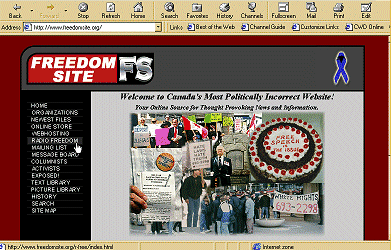 Freedomsite.org screen capture